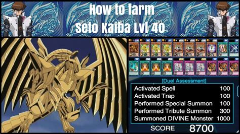 kaiba lv 40 farm|How to beat/farm Seto Kaiba (DSOD) Lvl 40 .